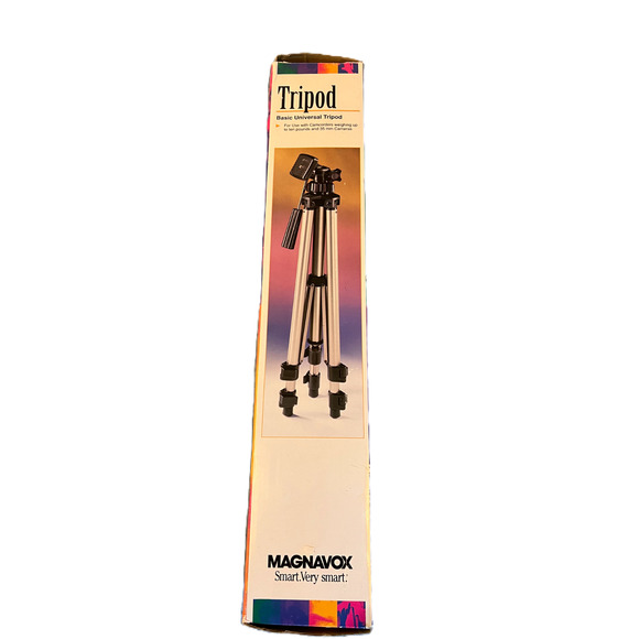 Magnavox Tripod Universal Two Way Panhead 4 Way Movement Rubber Tipped Feet - Picture 10 of 10